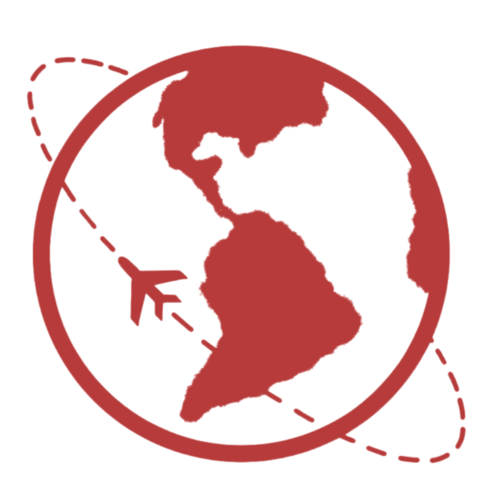 Gaudenci School logo featuring a stylized globe with an airplane circling it, symbolizing global learning and career advancement, in a professional and welcoming tone